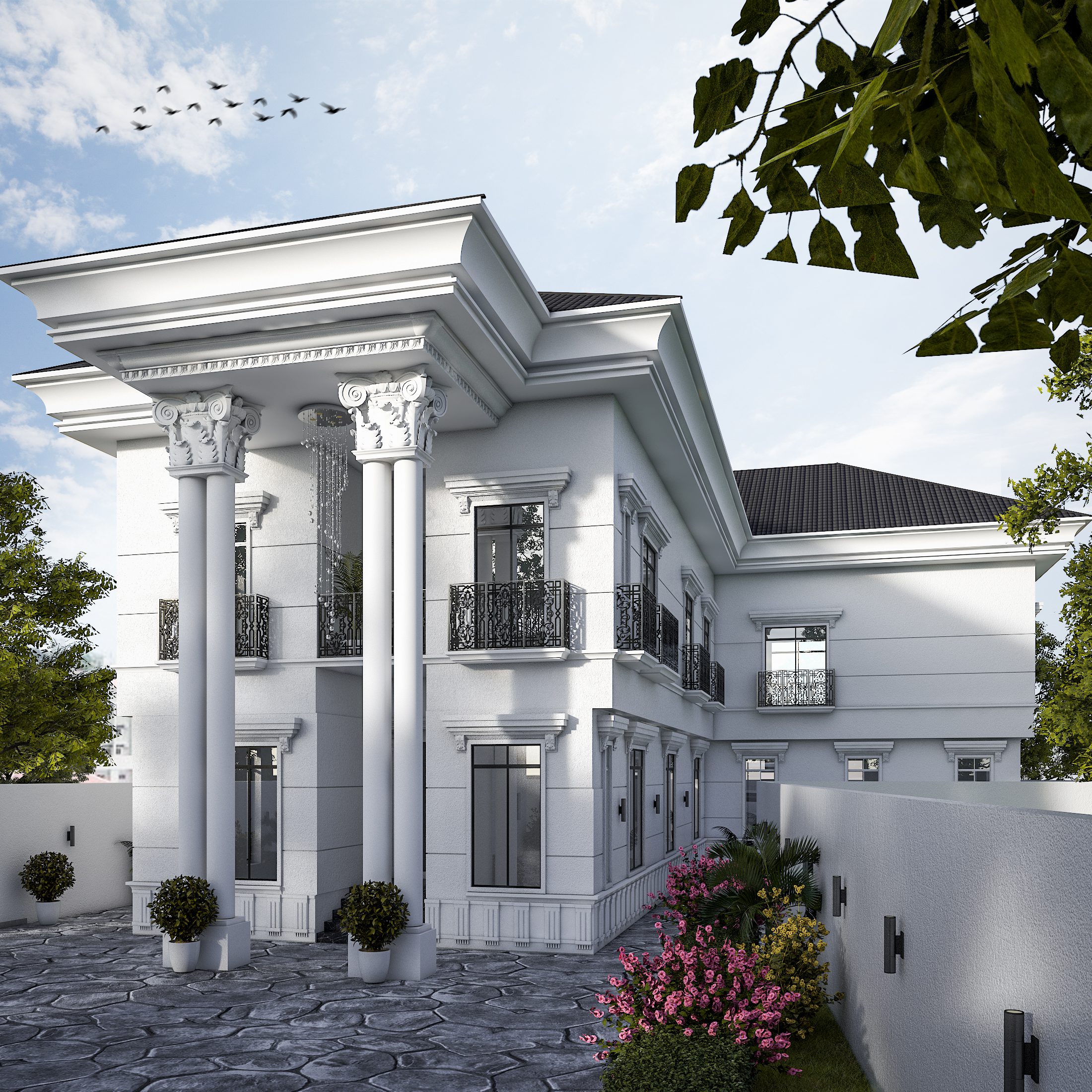 6 bedroom town house development with guest house and security house